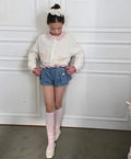 Celeb Ruffle Denim Shorts