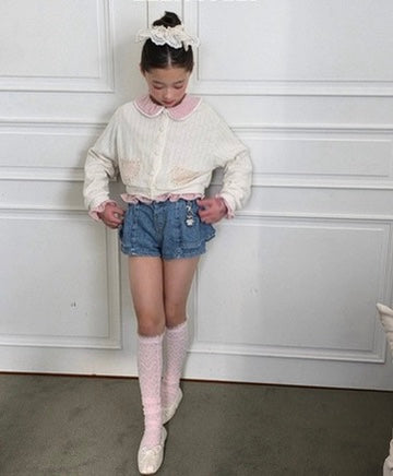 Celeb Ruffle Denim Shorts