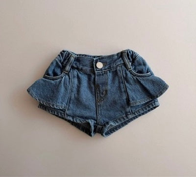 Celeb Ruffle Denim Shorts