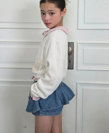 Celeb Ruffle Denim Shorts