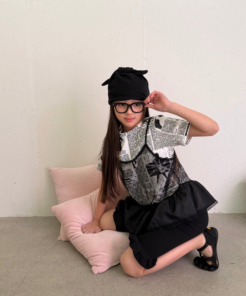 Frill Hem Ribbed Leggings