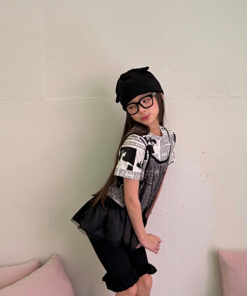 Frill Hem Ribbed Leggings