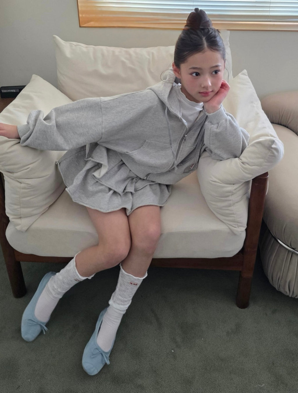 Natural Ribbed Ankle Socks