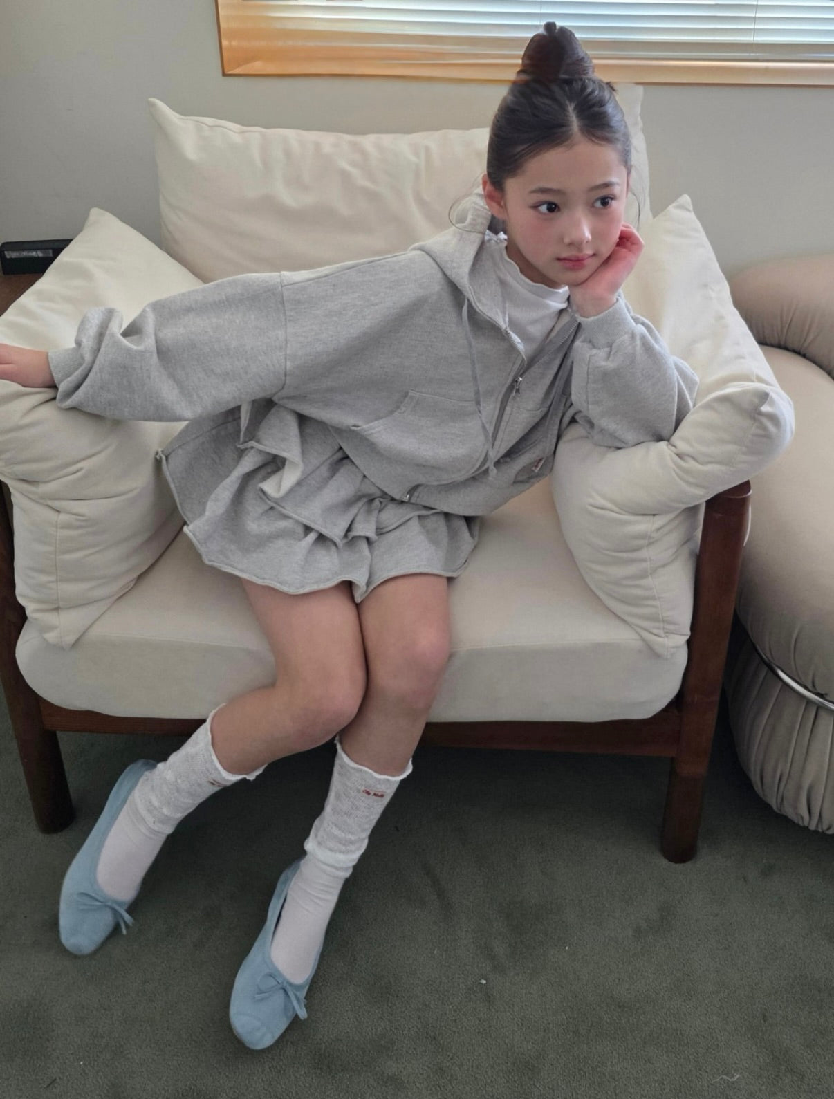 Natural Ribbed Ankle Socks