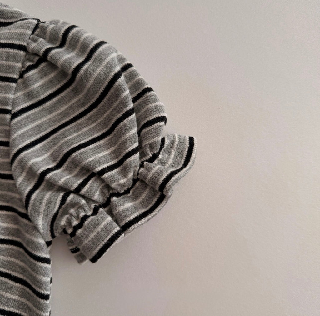 Frill Collar Stripe Top