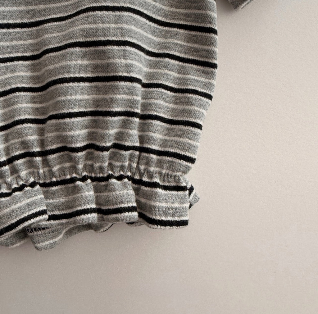 Frill Collar Stripe Top