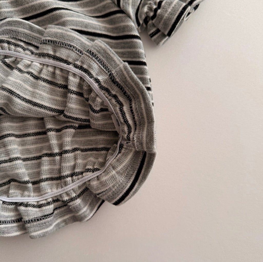 Frill Collar Stripe Top
